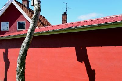 Low angle view of house against sky