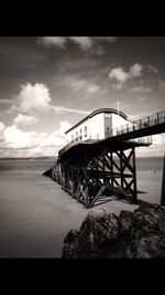Pier on calm sea