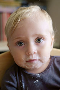 Close-up portrait of cute boy