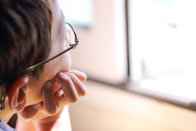 Close-up portrait of boy