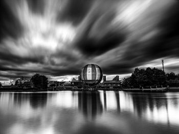 Reflection of buildings in water