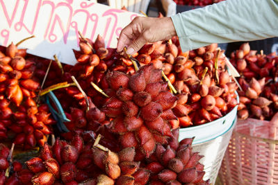 Ripe zalacca fruit for sale in the market