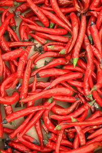 Full frame shot of red chili peppers