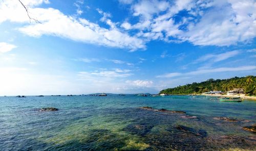 Scenic view of sea against sky