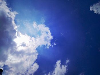 Low angle view of clouds in sky