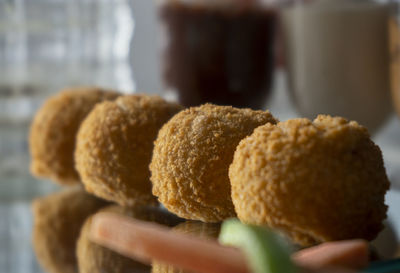 Close-up of dessert on table