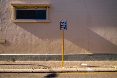 Road sign on street