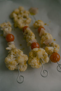 Close-up of food on table