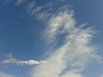 Low angle view of vapor trail in sky