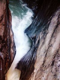 Scenic view of waterfall