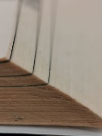 High angle view of wooden table