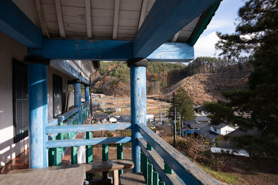 Bridge over riverview from the terrace on the second floor of the old school