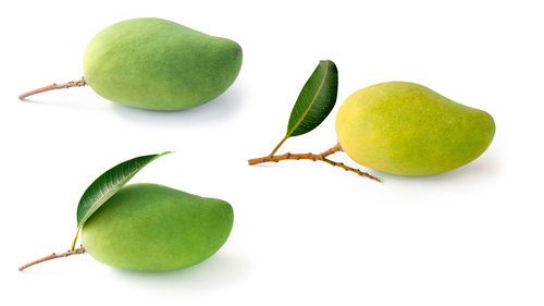Close-up of apple against white background