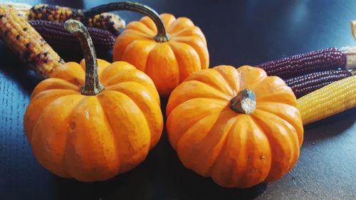 Close-up of pumpkins