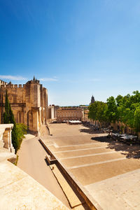 View of historical building against blue sky