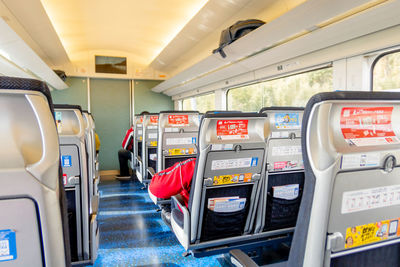 Interior of train