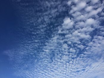 Low angle view of cloudy sky