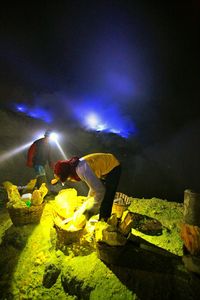 View of illuminated city at night