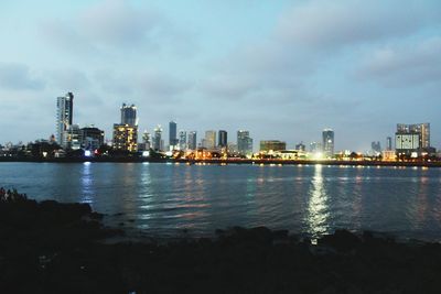 City skyline with waterfront