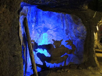 Close-up of blue cave