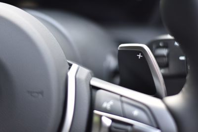 Close-up of a modern  car interior 