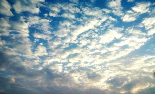 Low angle view of cloudy sky