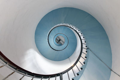 Low angle view of spiral staircase