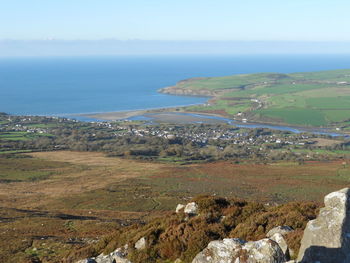 Newport pembrokeshire wales from carn ingli mountain