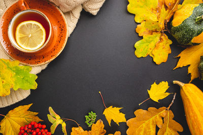 Directly above shot of fruits on table