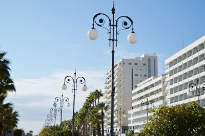 Low angle view of street light