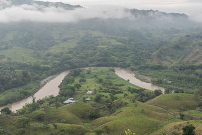 High angle view of landscape