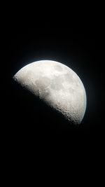 Close-up of moon against black sky