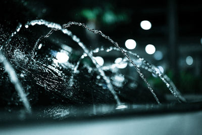 Close-up of raindrops on glass