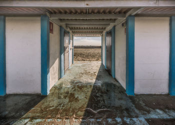 Empty corridor of building