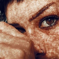 Close-up portrait of woman