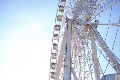 Low angle view of ferris wheel against sky