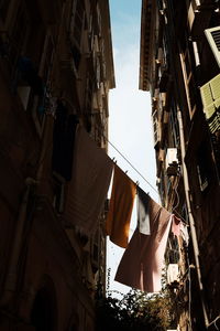 Low angle view of buildings in city