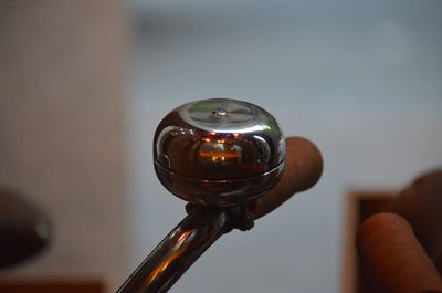 Close-up of bicycle bell