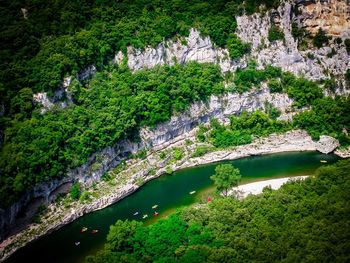 High angle view of river