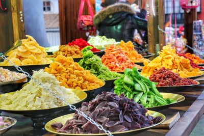 Dry fruits and dried fruits in market