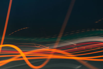 Light trails at night