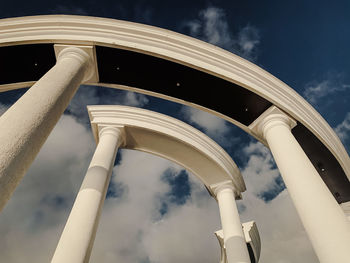 Low angle view of bridge against sky