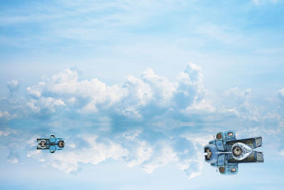 Airplane flying in sky