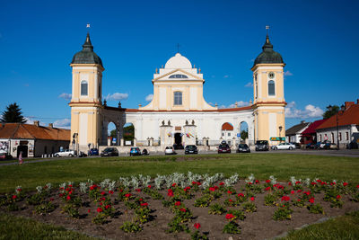 View of church against blue sky