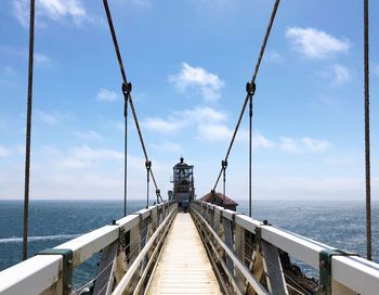 Pier over sea against sky