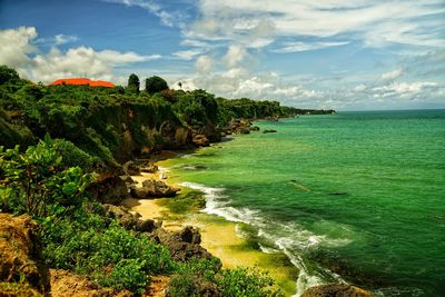 Scenic view of sea against sky