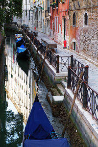 Canal amidst buildings in city