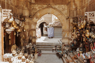 Group of people in front of historic building