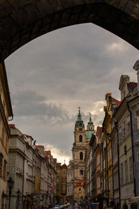 Low angle view of buildings against sky
