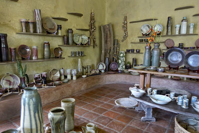 Antique utensils for sale in store